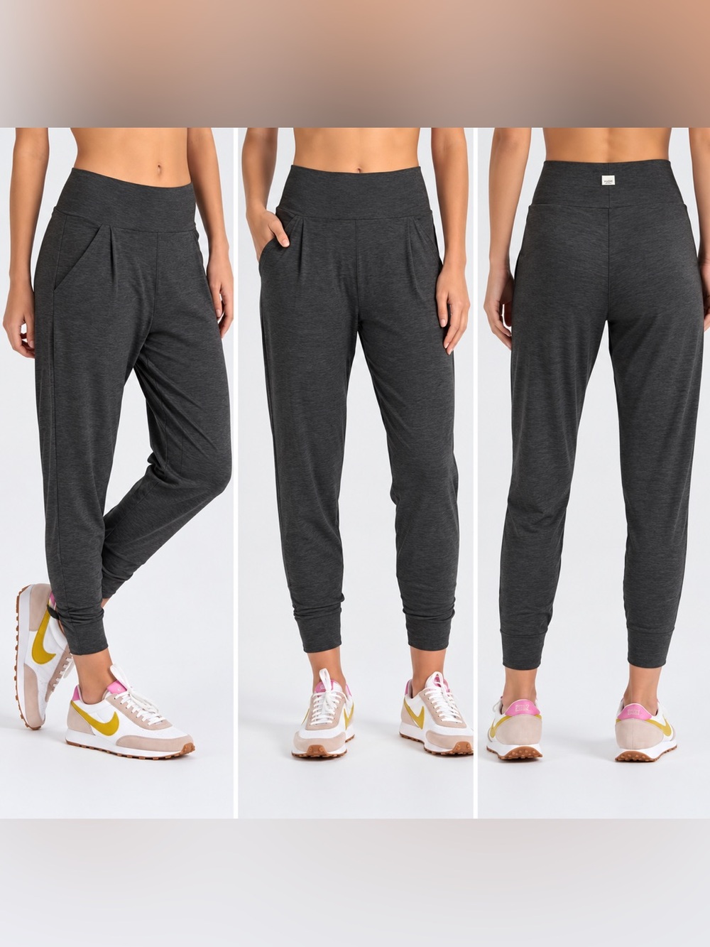 Vuori Lux At Ease Harem High Rise Jogger in charcoal L